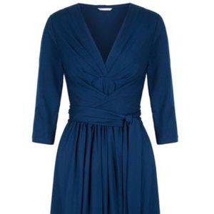 Banana Republic Issa London Blue Wrap Tie Dress